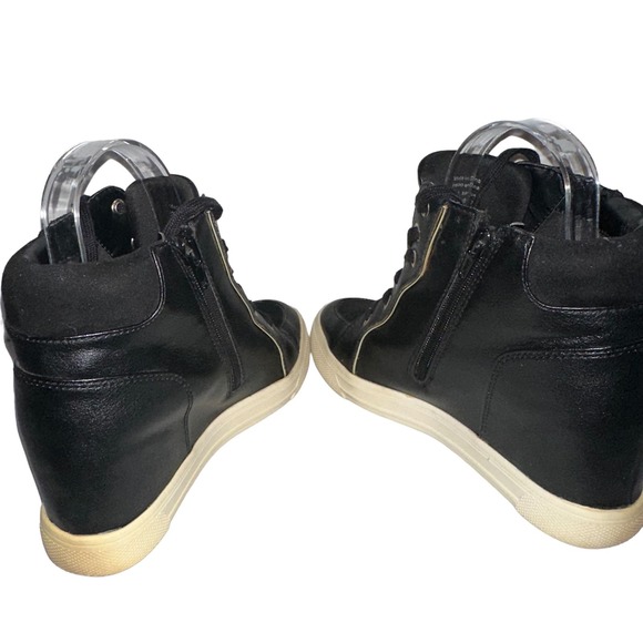 Aldo Black Wedge Sneaker Size 9 - Picture 8 of 12